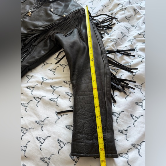 Harley-Davidson Black Leather Fringe Motorcycle Jacket - Picture 7 of 12